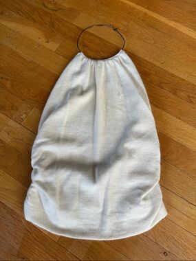 Richard Tyler Couture Cream Halter Camisole with Metal Neck Ring